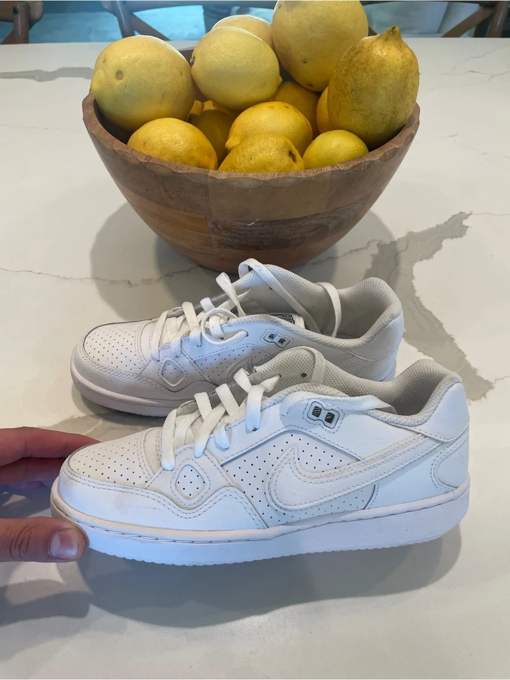 Nike Kids White Low-Top Athletic Sneakers